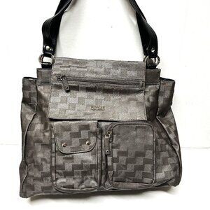 Miche brown/bronze shiny checkered shoulder bag